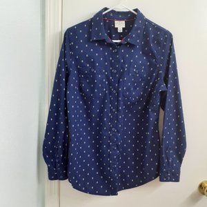 St John's Bay Button Down Shirt Size Medium